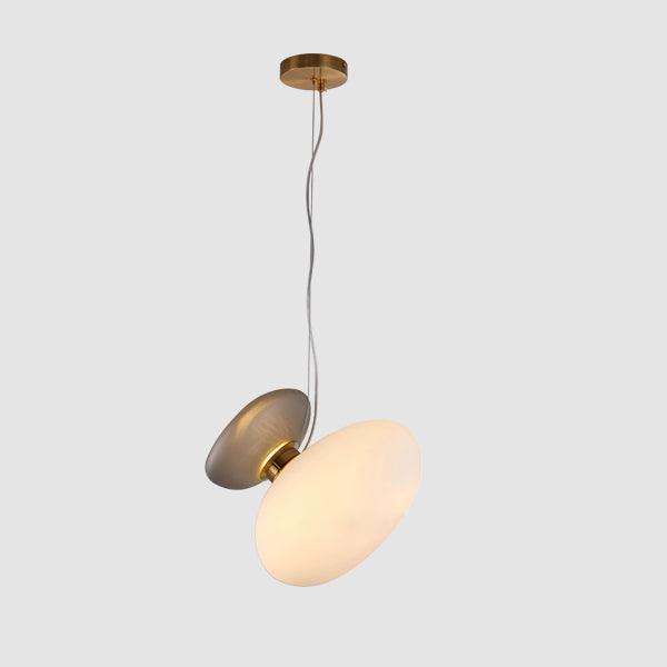 Lampe à suspension ovale en verre élégante