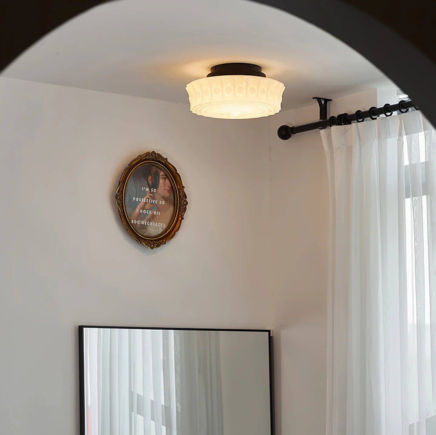 Classic Manor Glass Ceiling Lamp
