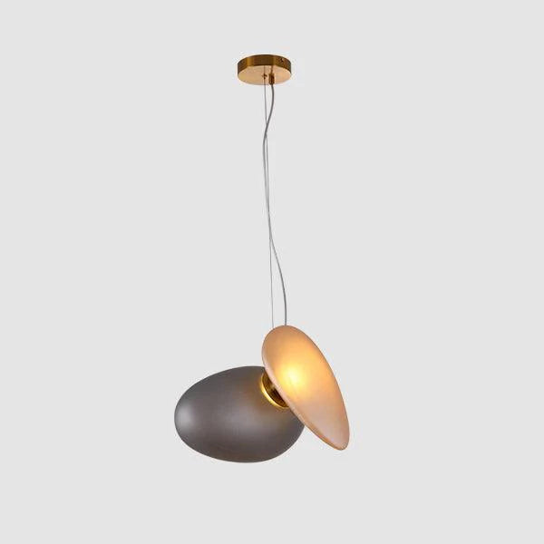 Lampe à suspension ovale en verre élégante