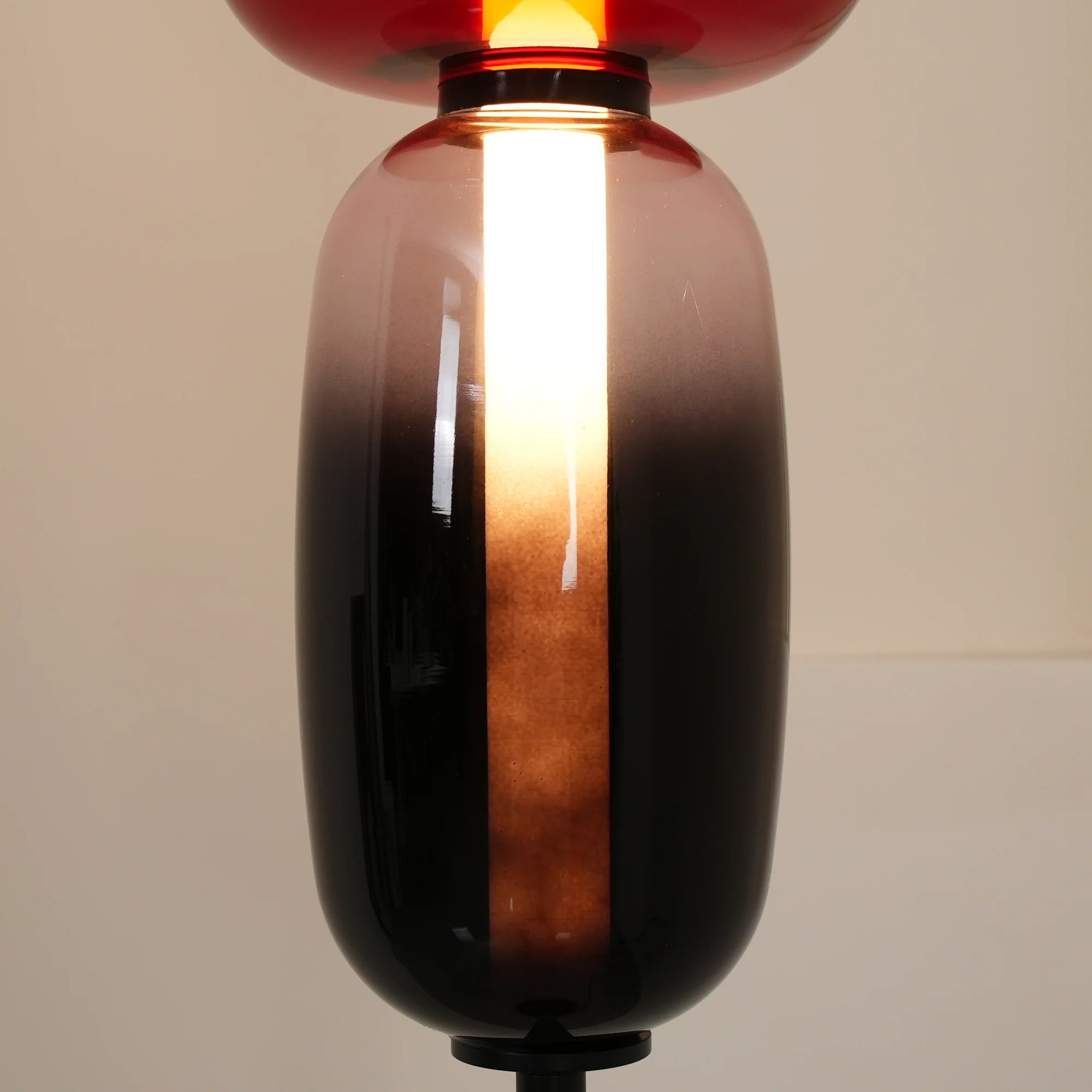 Lampadaire rond en verre de forme ovale tendance