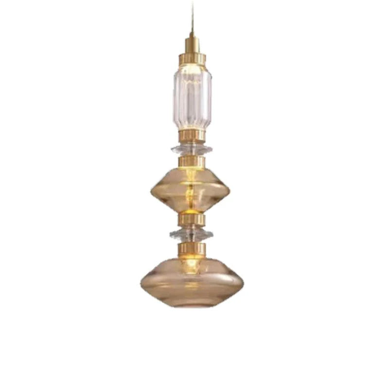 Lampe suspendue élégante à plusieurs abat-jour en verre