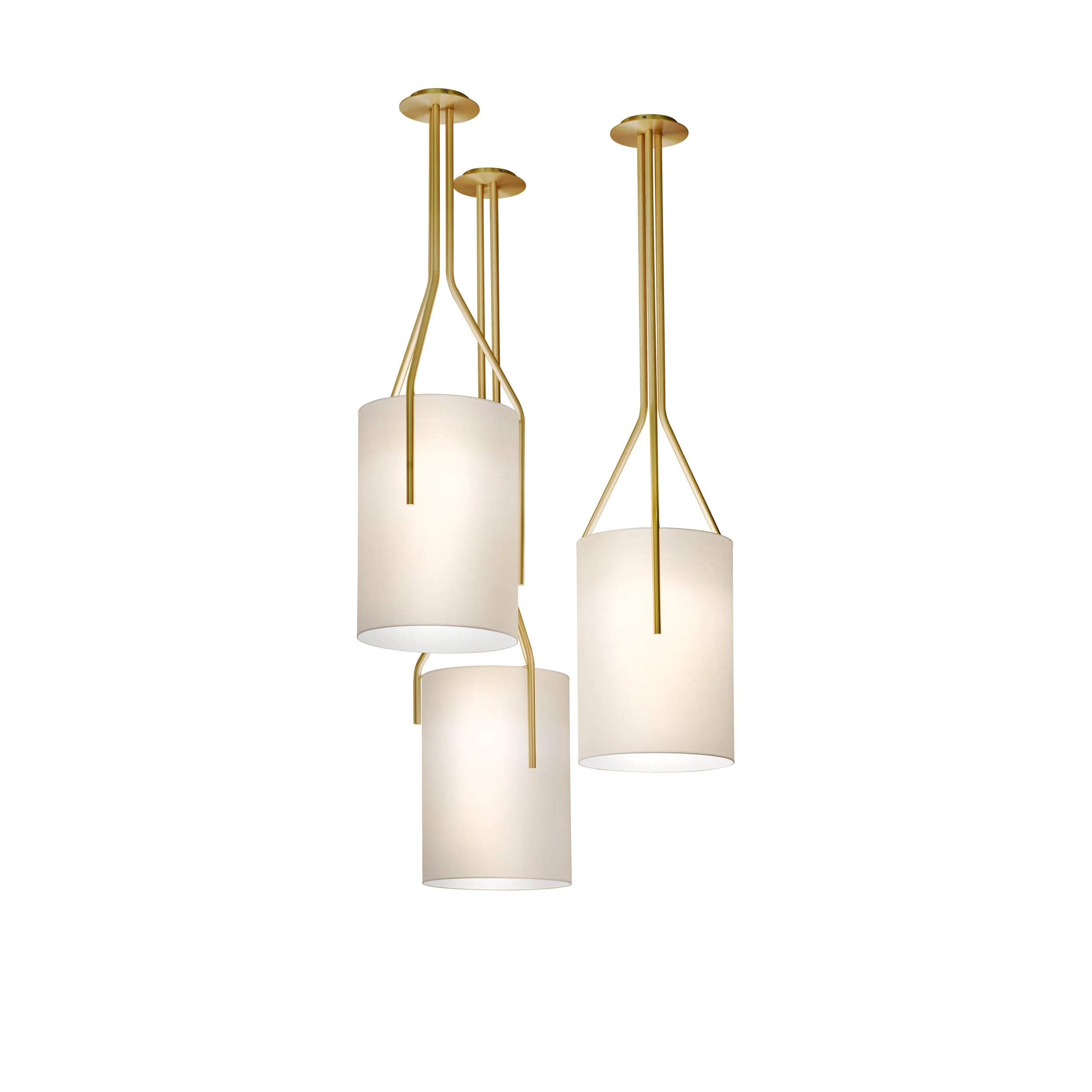 Lustre moderne en tissu tambour
