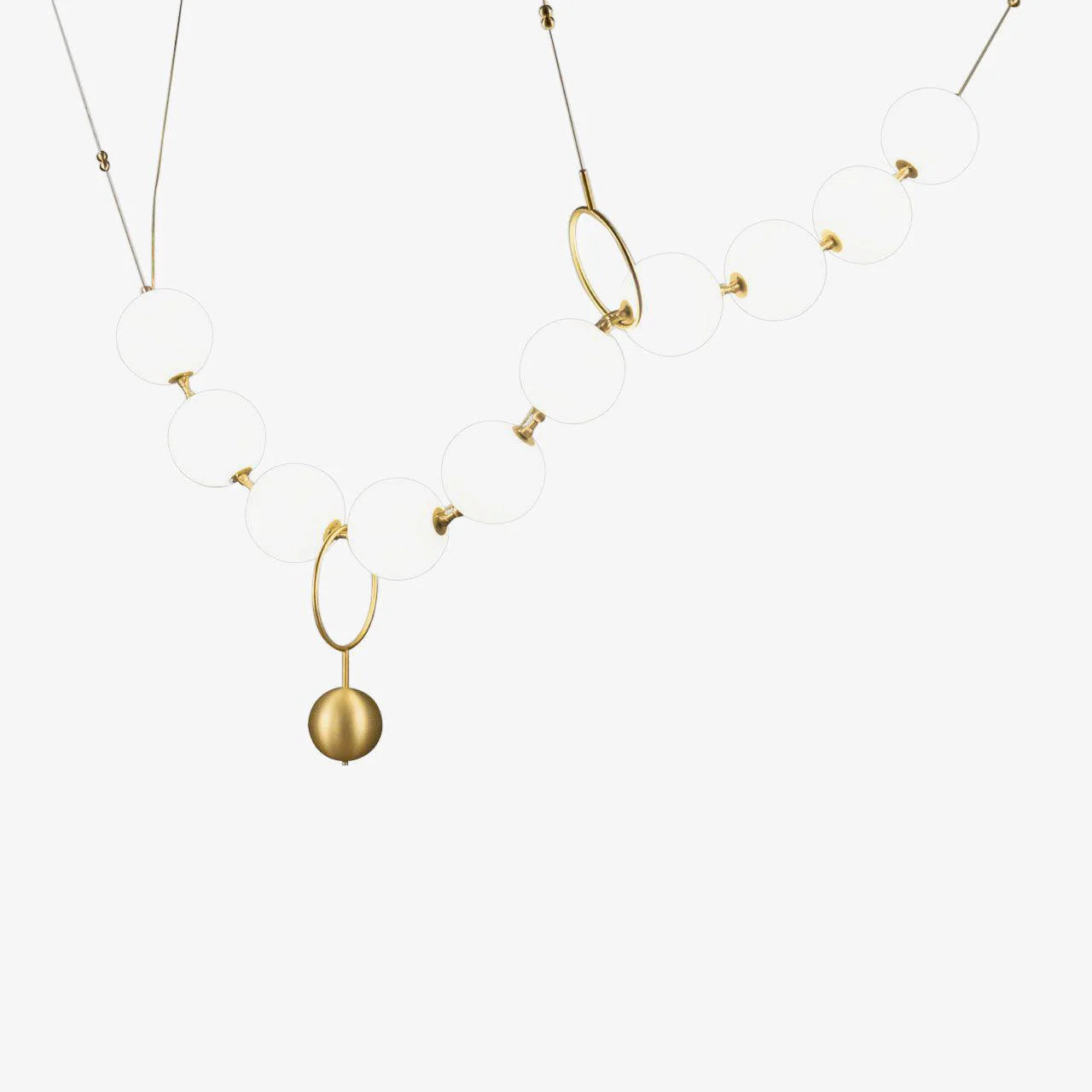Lampe à suspension élégante en verre de bijoux