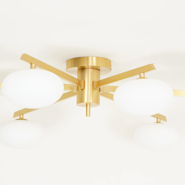 Abstrakt lineær arm glasloftslampe