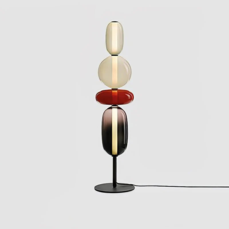 Lampadaire rond en verre de forme ovale tendance