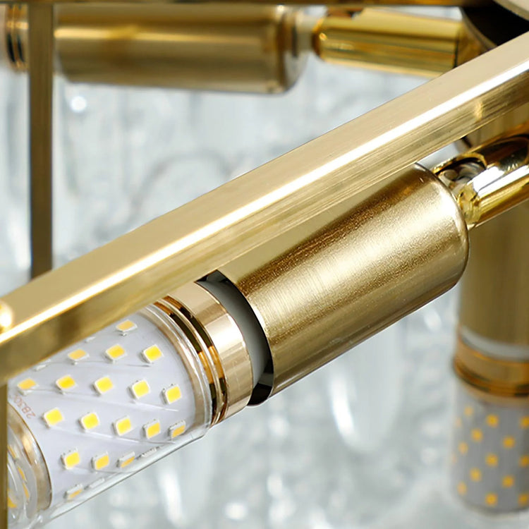 Indviklet rund glaslysekrone