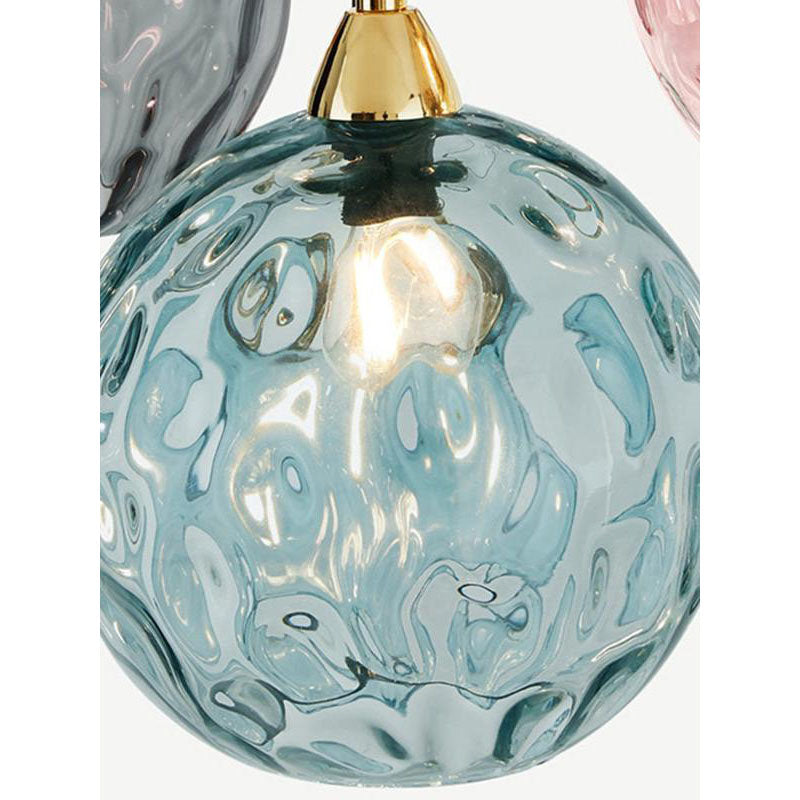 Glarefusion Modern Simple Colored Water Pattern Glass Ball Pendant Light