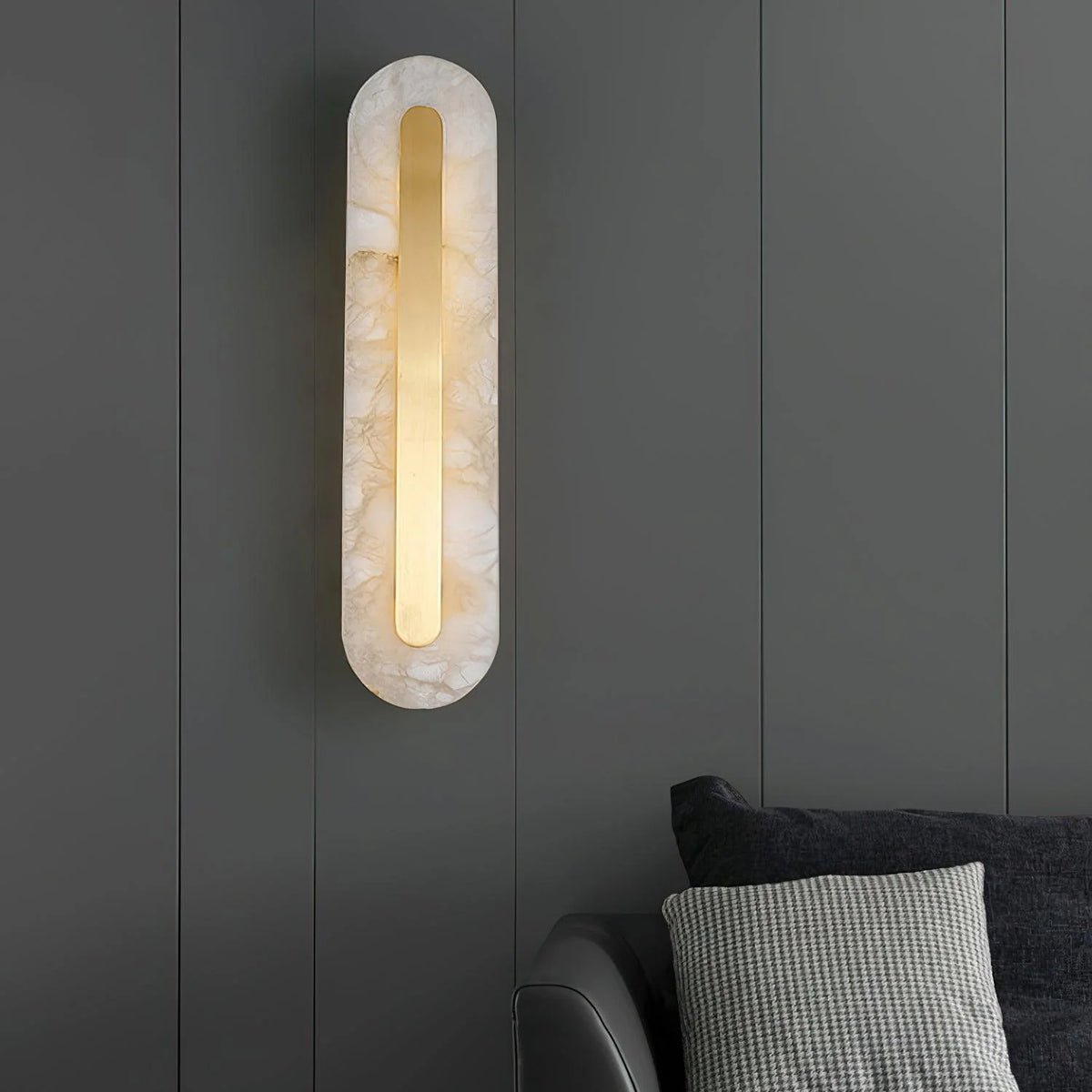 Luce murale di alabastro opale