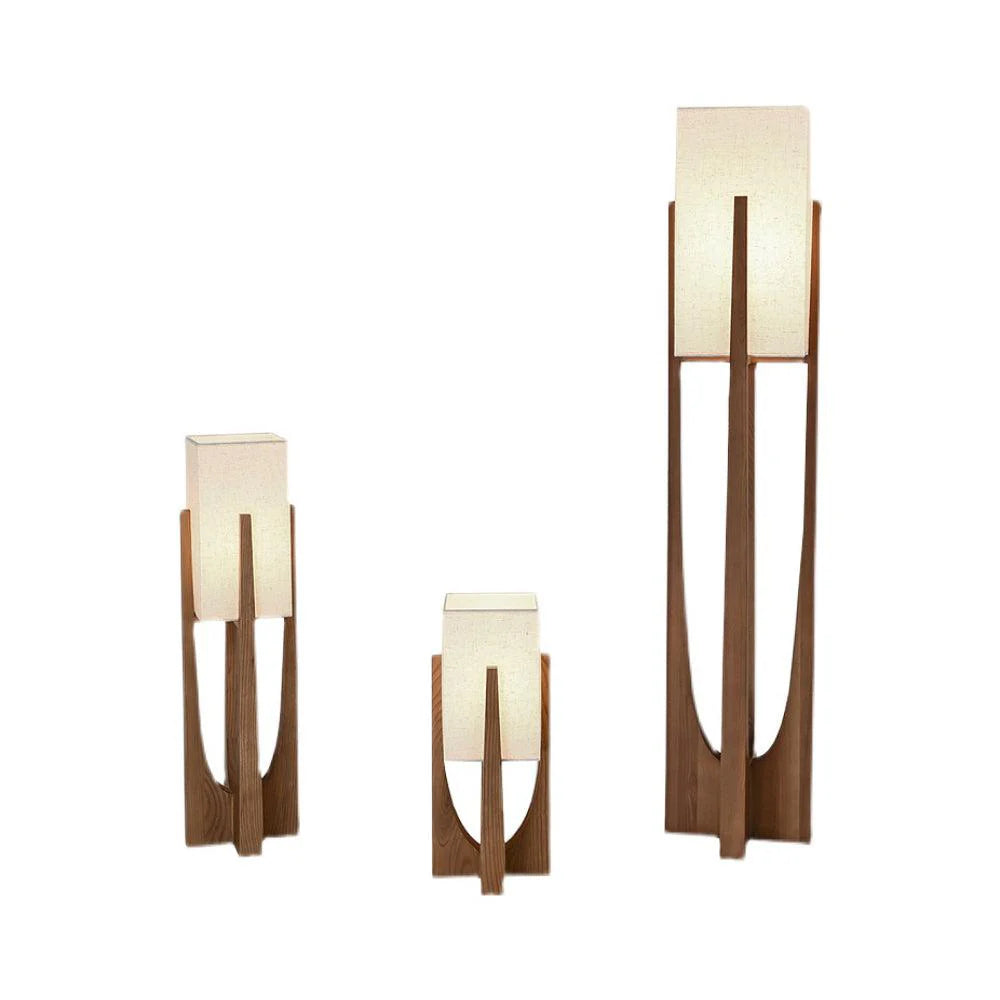 Lampadaire rustique en tissu en forme de U
