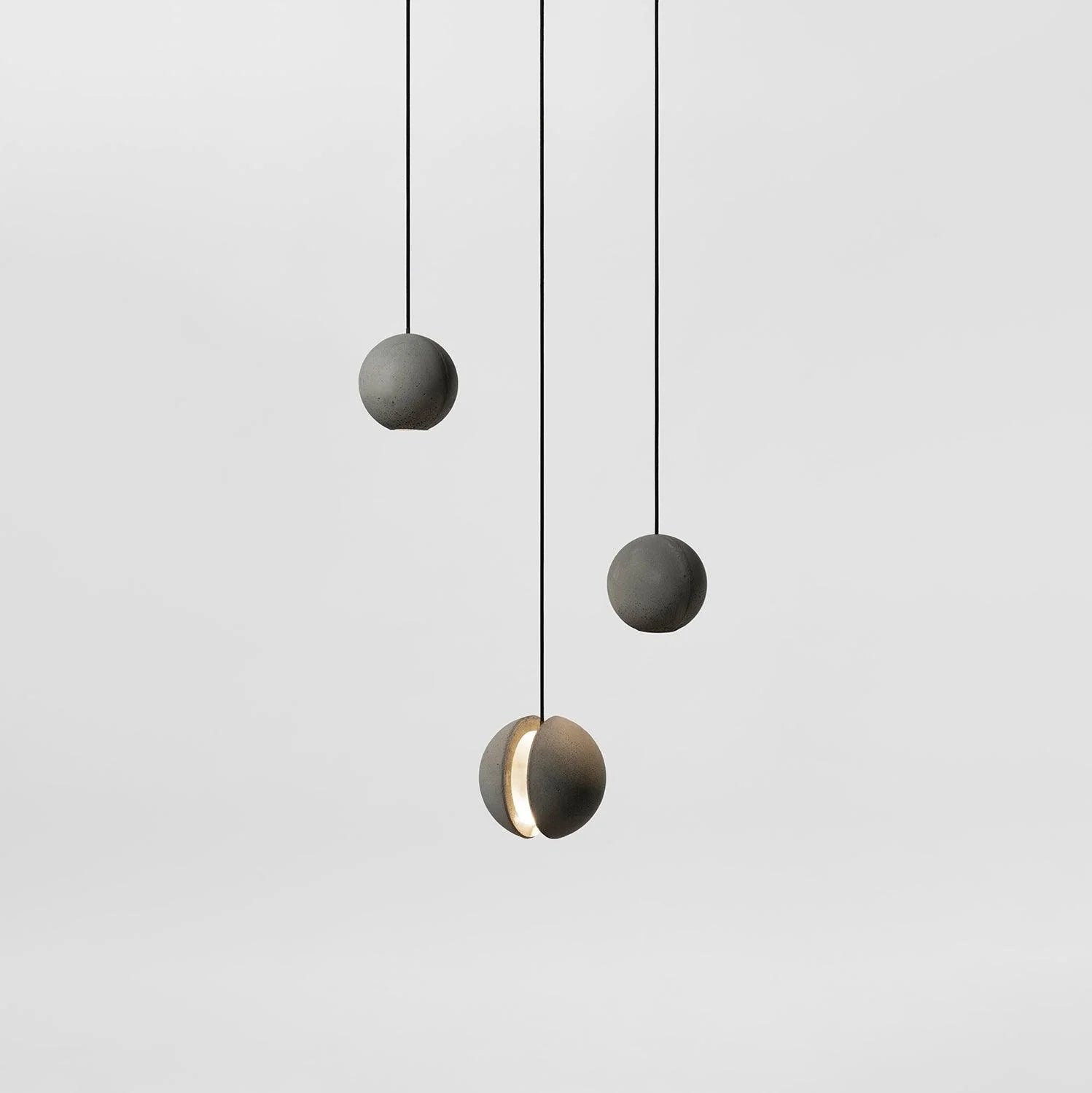 Suspension ronde minimaliste en béton