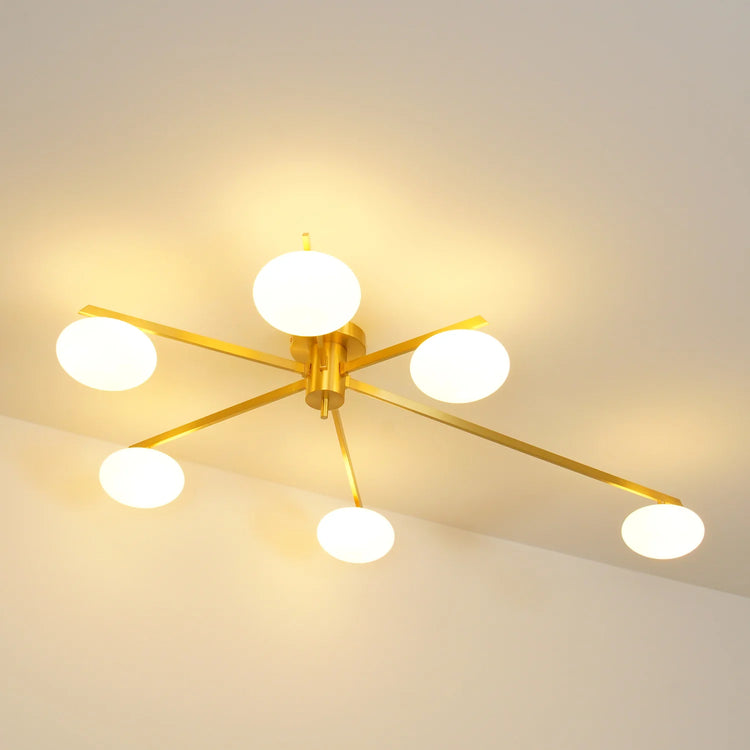 Abstrakt lineær arm glasloftslampe