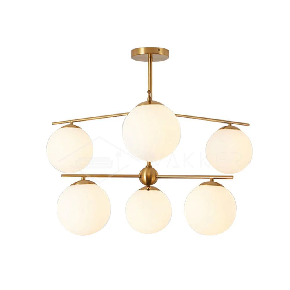 Lampadario a stelo orbitale