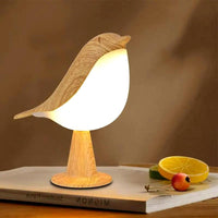 Glarefusion Chic Wooden Bird Table Lamp