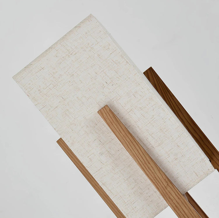 Rustik U-form stof gulvlampe