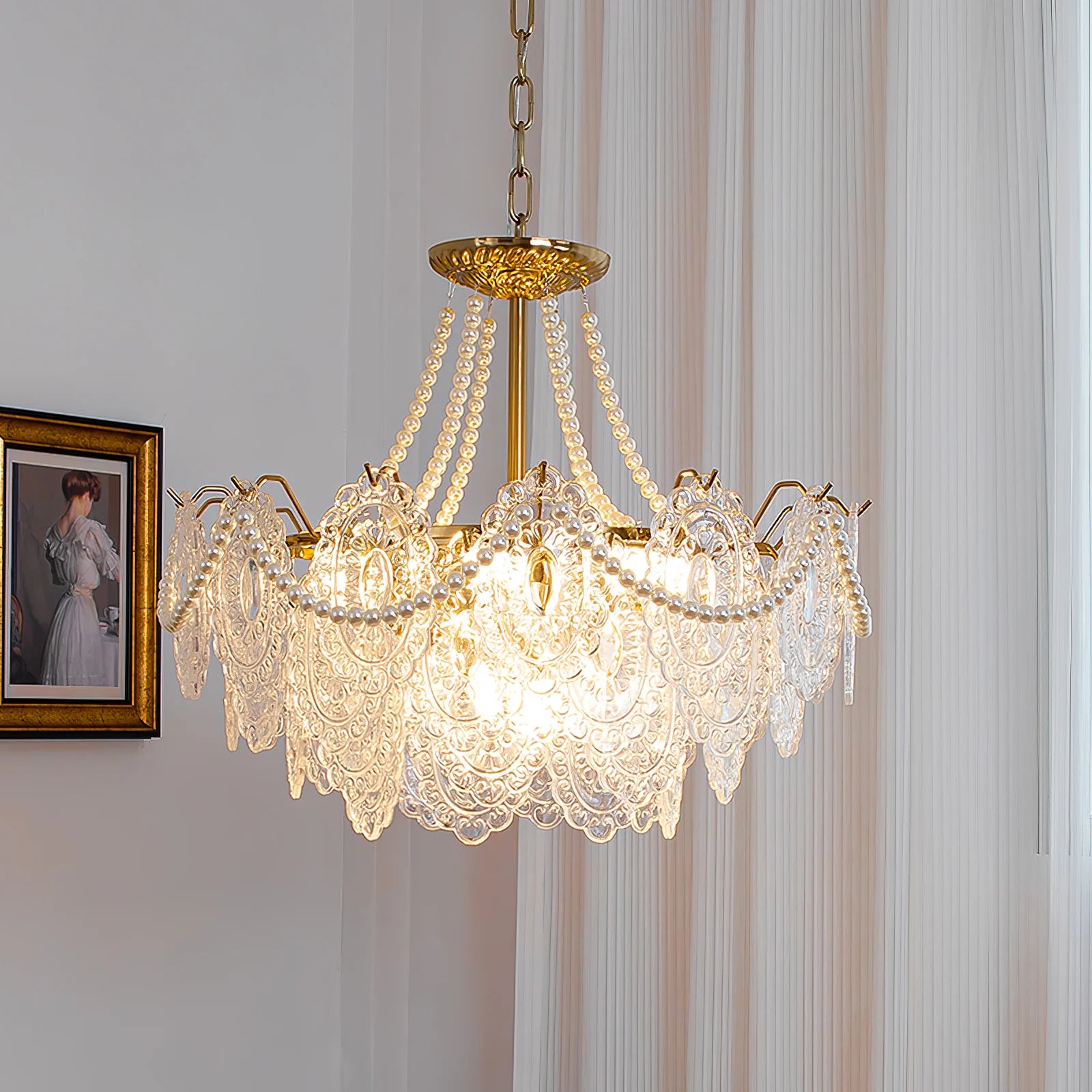 Lampadario in vetro Serenity