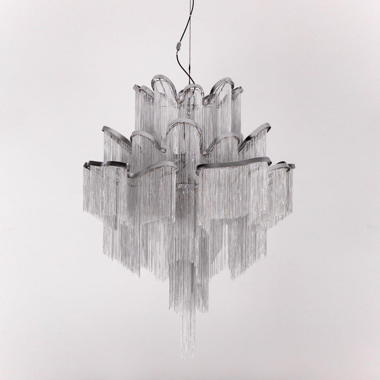 Classic Waterfall Aluminum Chain Chandelier