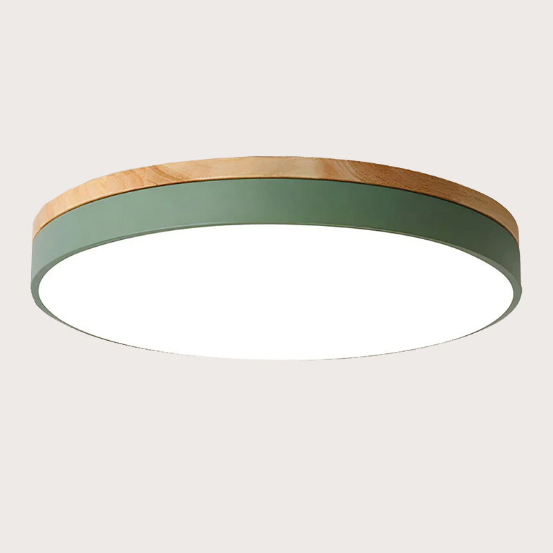 Chic Wood Flush-Mount Ceiling Light
