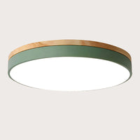 Chic Wood Flush-Mount Ceiling Light