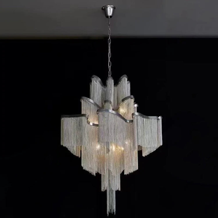 Classic Waterfall Aluminum Chain Chandelier