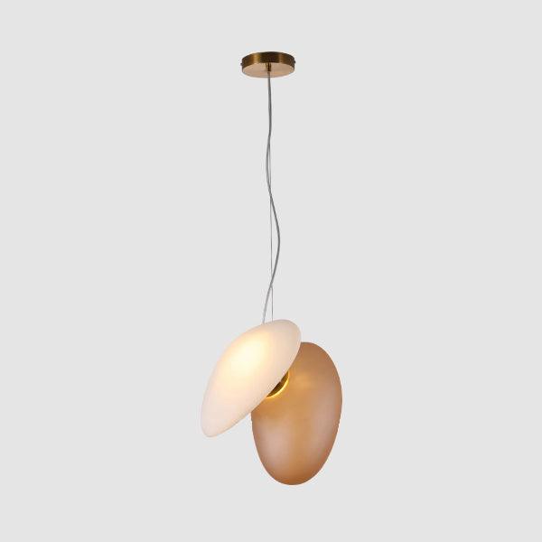 Lampe à suspension ovale en verre élégante