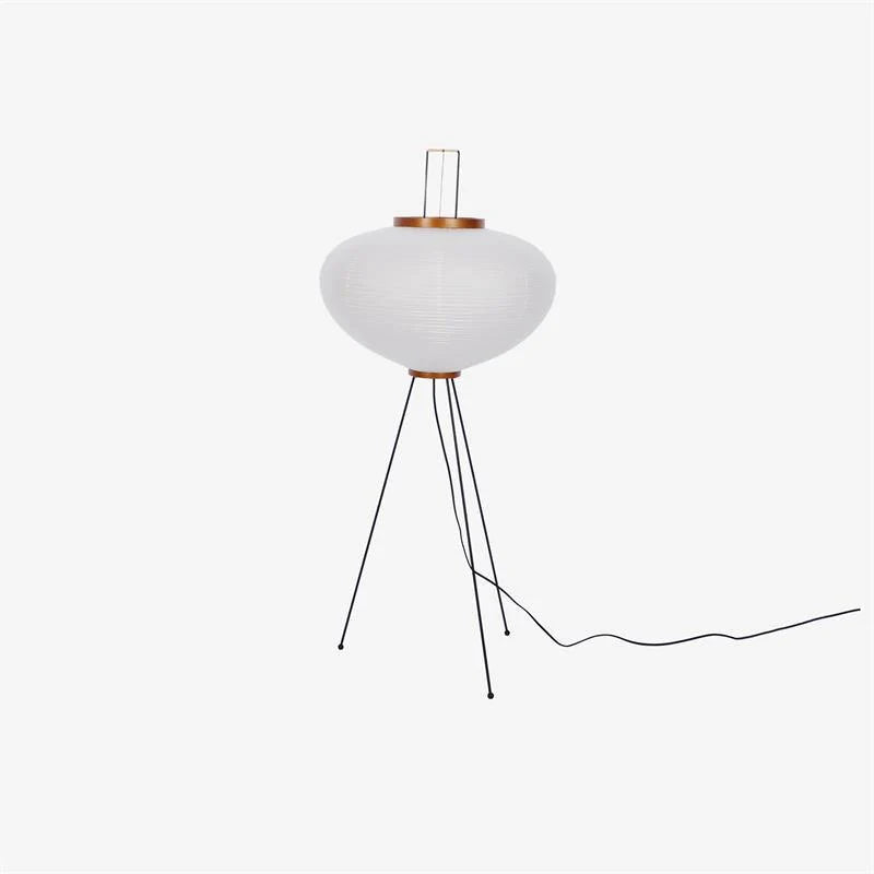 Lampe à abat-jour ronde en papier oriental