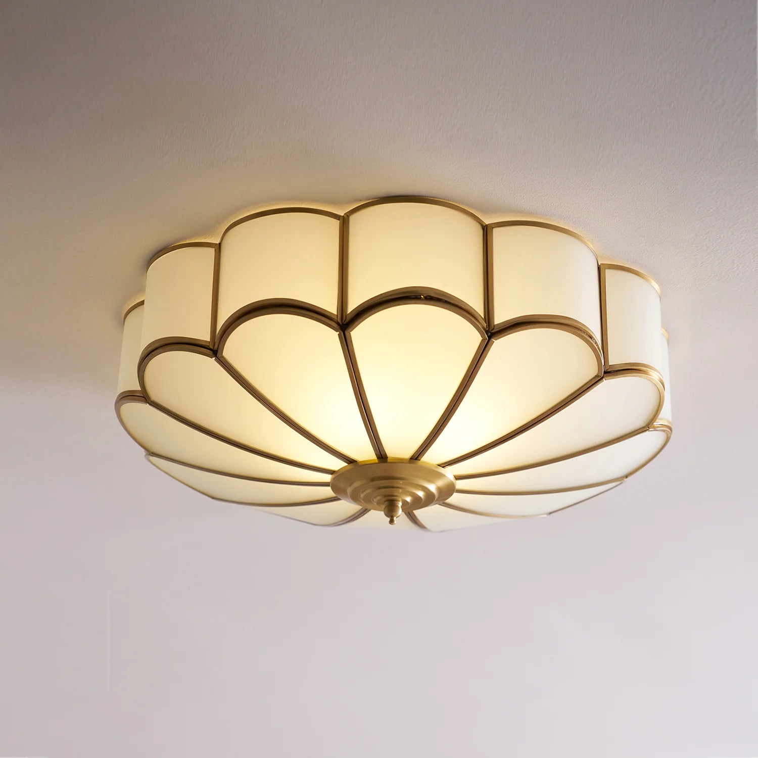 Elegant FloraBeam Glass Ceiling Light