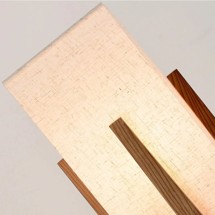 Rustik U-form stof gulvlampe