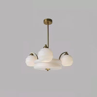 Opalin Art Deco lysekrone