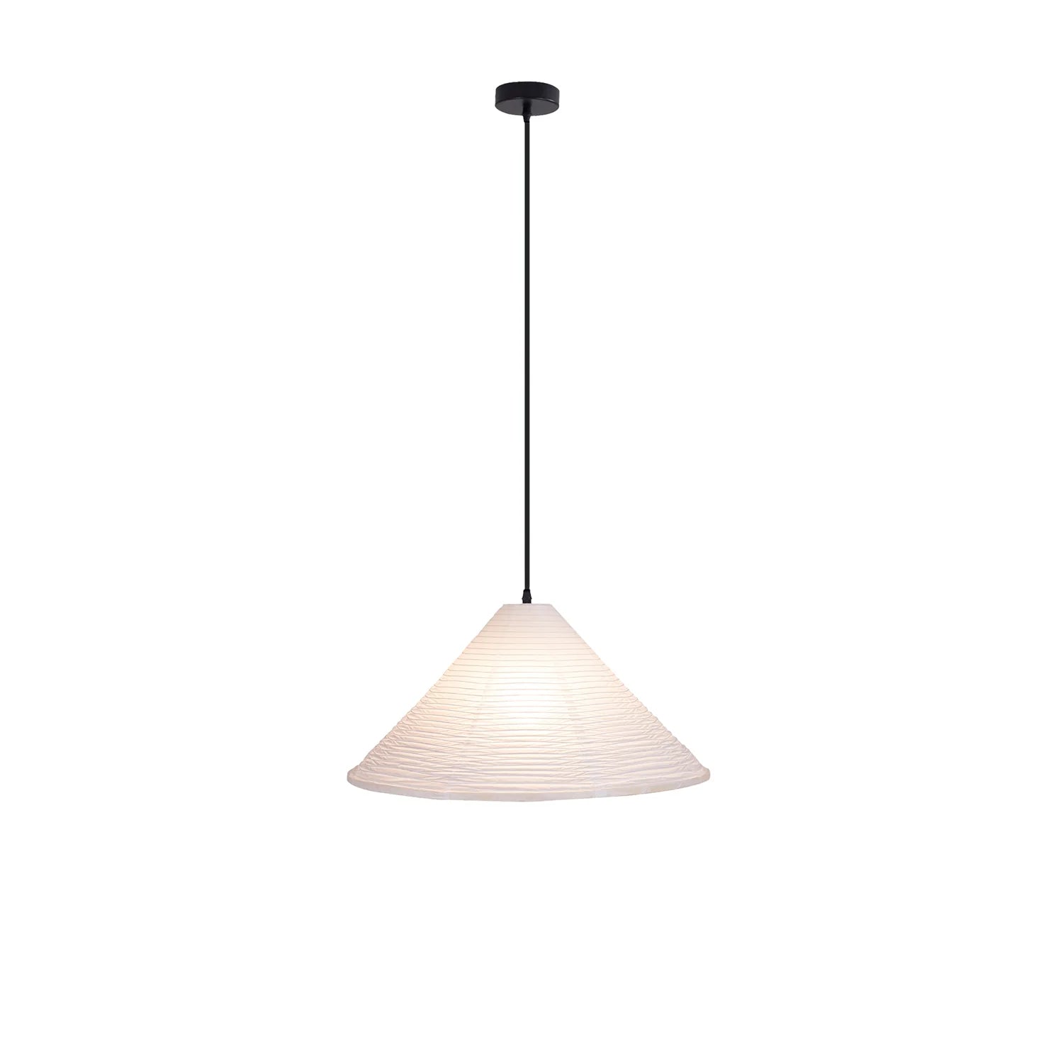 Lampe suspendue en papier prisme Wabi-Sabi