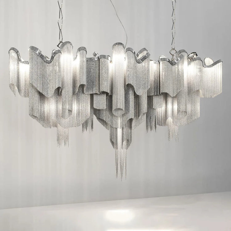 Classic Waterfall Aluminum Chain Chandelier
