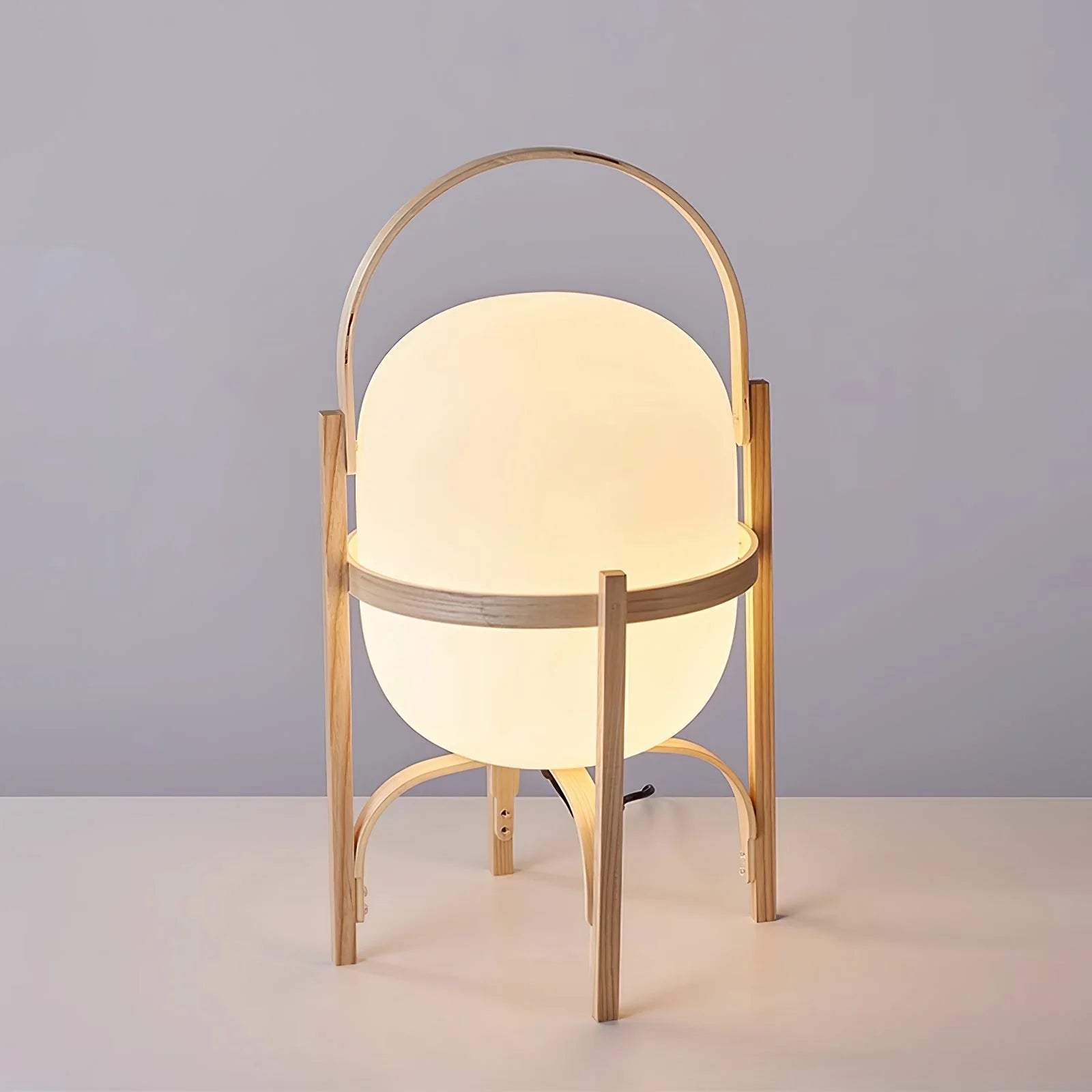Lampe de table nomade ronde classique en verre