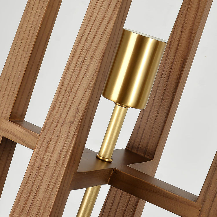 Rustik U-form stof gulvlampe