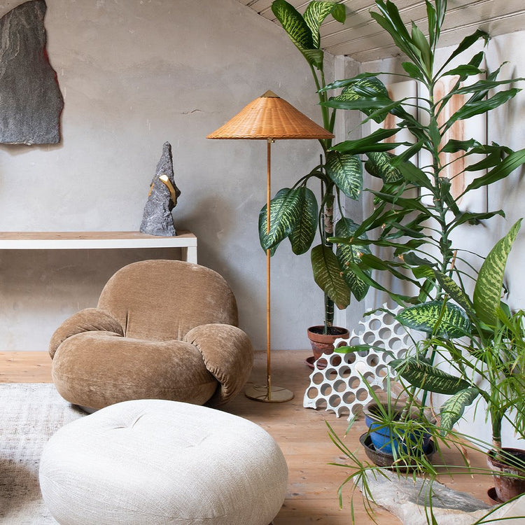 Minimalistisk Cone Bamboo Gulvlampe