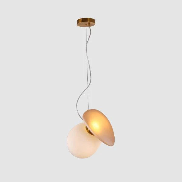 Lampe à suspension ovale en verre élégante
