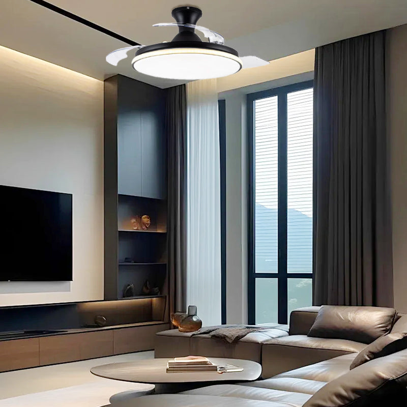 Slank Flush Mount loftsventilator med LED -lys