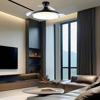 Slank Flush Mount loftsventilator med LED -lys