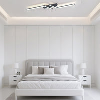 Luce a soffitto a LED in alluminio nero semplice moderno