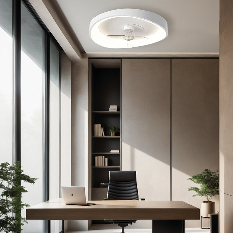 Moderne Minimalisme Hvid Loftsventilator Med Lys