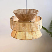 Lampada a sospensione moderna in rattan