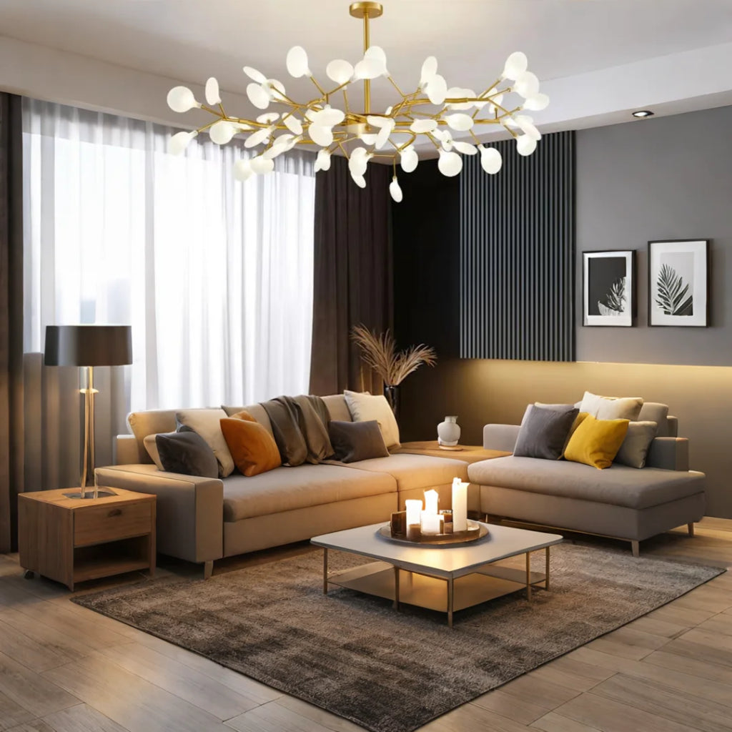 Lustre du salon en acrylique Creative Branch Glarefusion