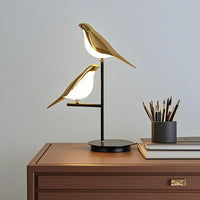 Lampe de table à double oiseaux à double oiseaux