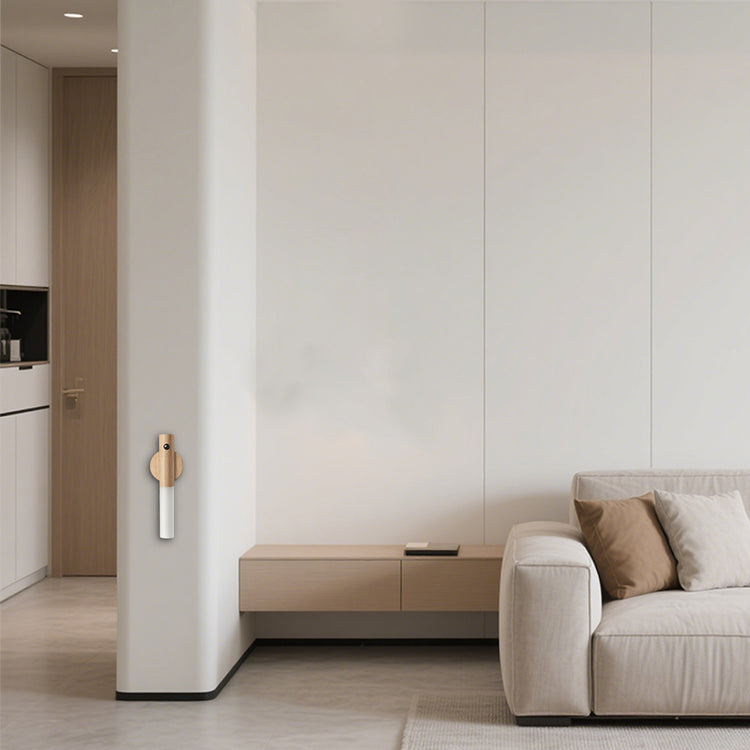 USB genopladelig væglampe i træ