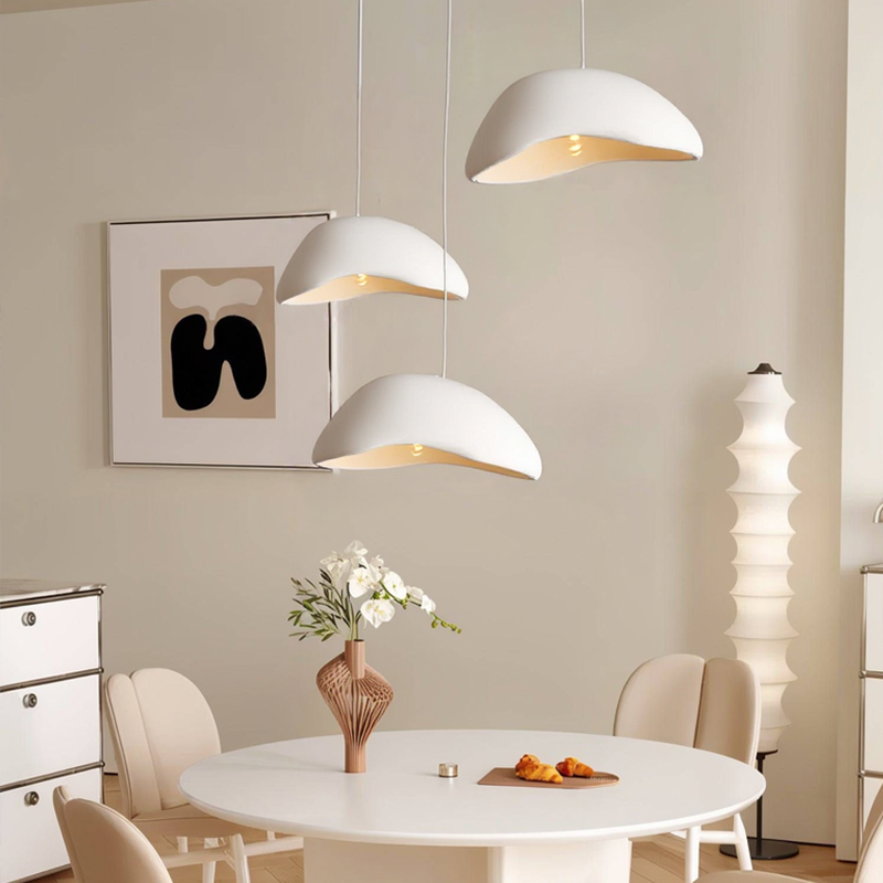 Lampe à suspension en forme de nid d'oiseau de style japonais Wabi-Sabi