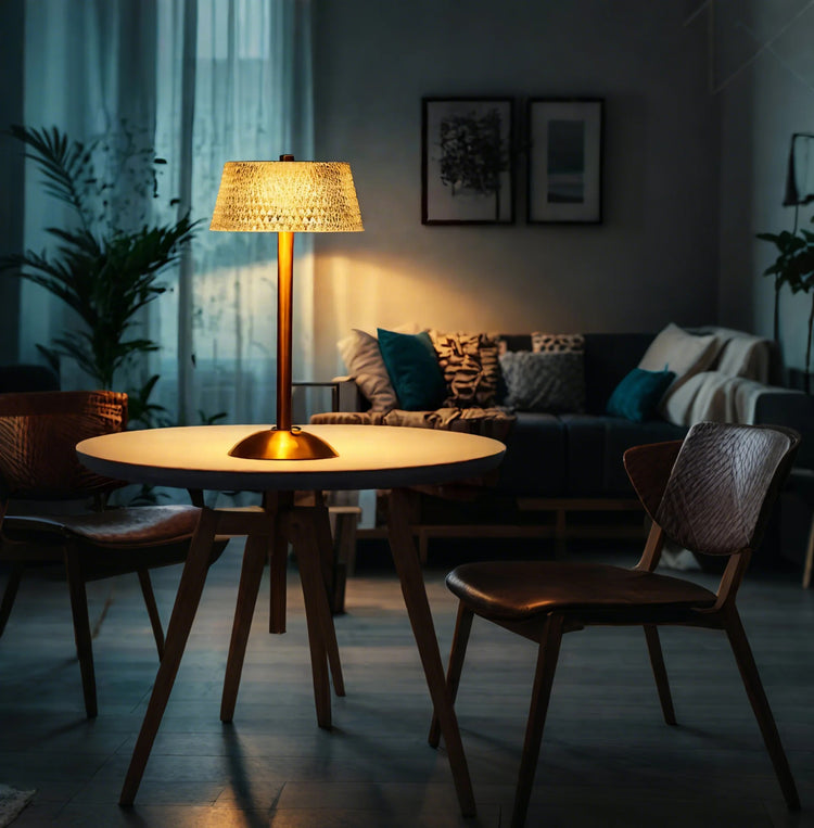 Moderne Crystal Metal Bordlampe