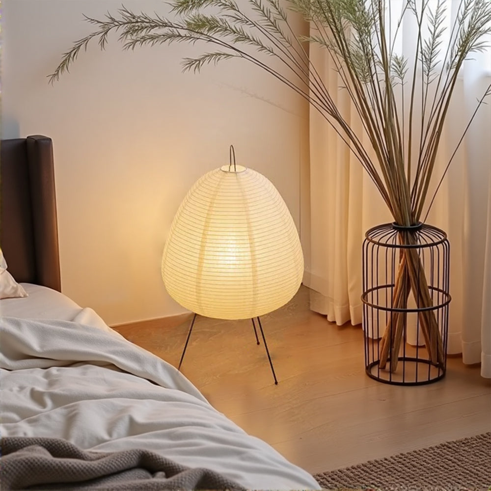 Lampada da tavolo in carta di riso