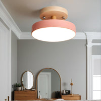 Luce rotonda rotonda semifulpa di legno