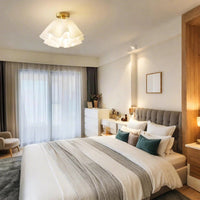Moderne weiße Blume Semi Flush Mount Deckenlampe