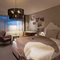 Bohemian Layered Drum Rattan Pendant Light