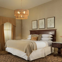 Bohemian Layered Drum Rattan Pendant Light