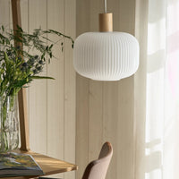 Retro Round Glass Lantern Pendant Light